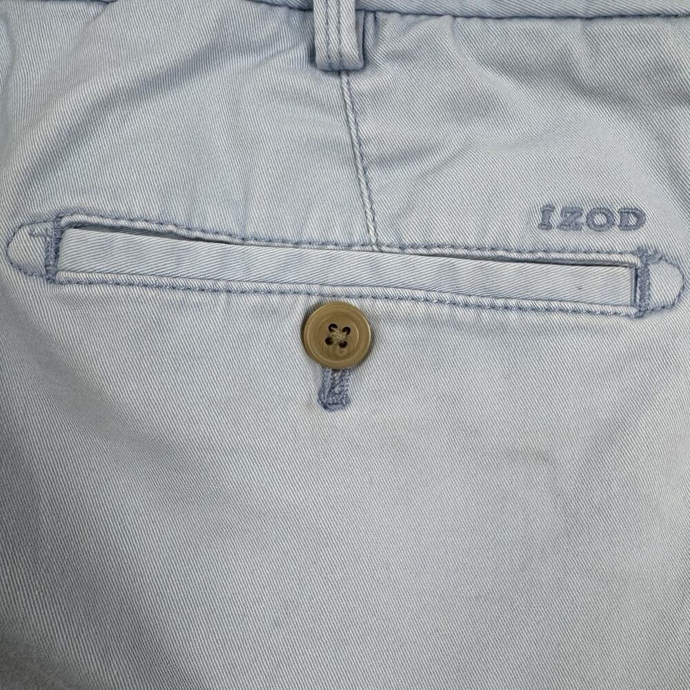 Izod Saltwater Golf Shorts Lot 2 Mens 32 Cotton Chino Blue Orange Casual Stretch - Picture 5 of 16